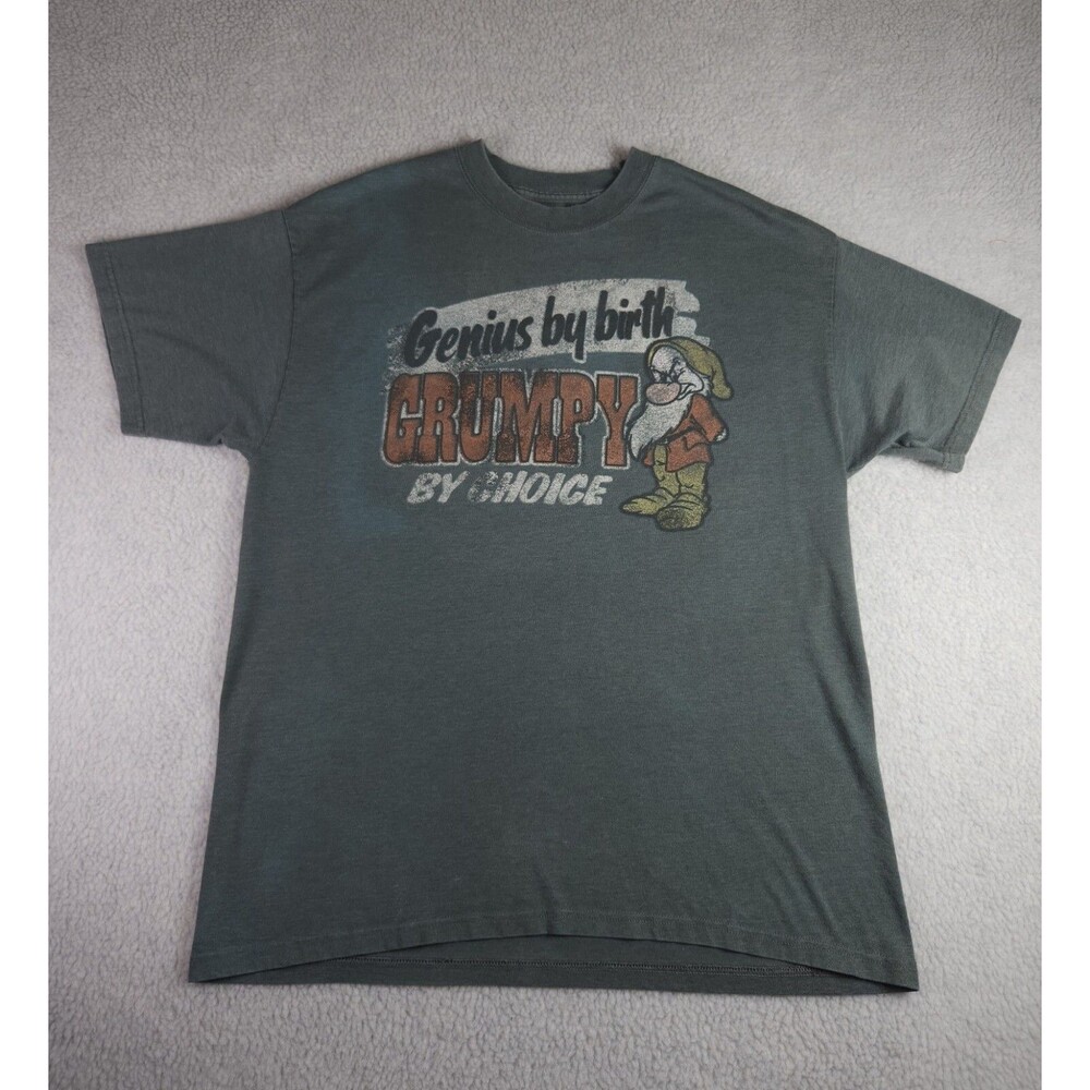 Walt Disney World by Hanes Snow White Grumpy T-Shirt Size L Green